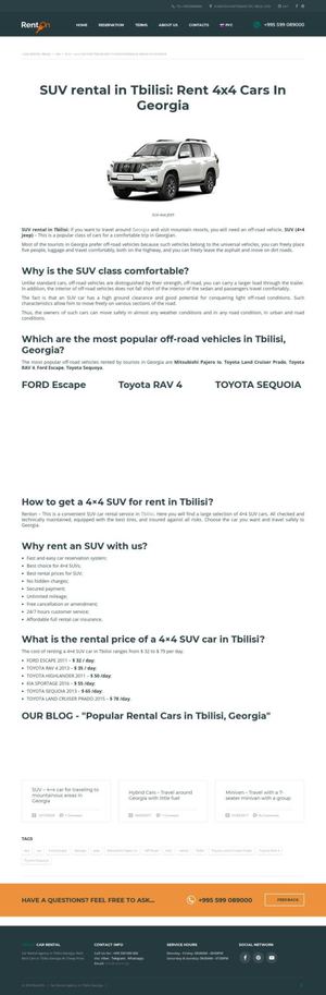 Renton Ge (Suv Rental In Tbilisi Rent 4x4 Cars In Georgia) 2021