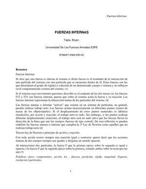 Fuerzas Internas Ensayo