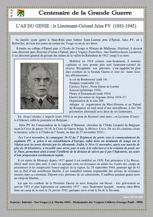 Jules Py, As De La Guerre 14 18