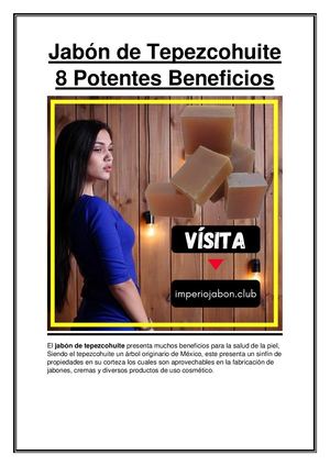 Jabón De Tepezcohuite
