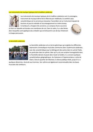 Les Instruments De Musique Typiques De La Tradition Calabraise