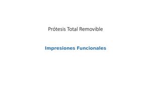 Prótesis Total Removible Impresion Funcional