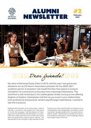 Alumni Newsletter #2 - February 2021