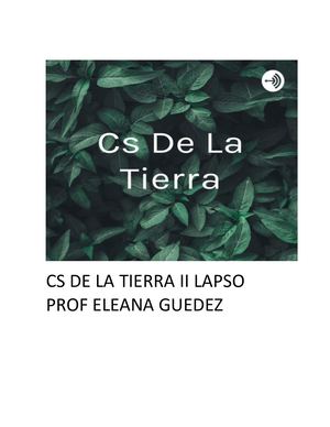 Cs De La Tierra 5to Año II LAPSO PROF ELEANA GUEDEZ