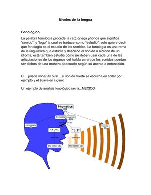 Niveles de la lengua