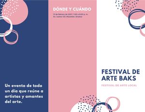 Abstracto Mancha Divertido Creativo Tríptico Folleto