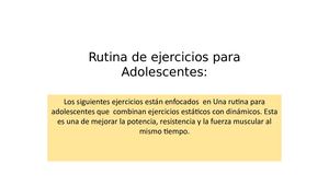 Rutina De Ejercicios Para Adolescentes