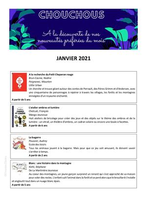 Chouchous jeunesse Janvier 2021