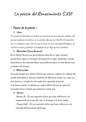 Castellano La Poesía Del Renacimiento S Xvi Daniel Casas