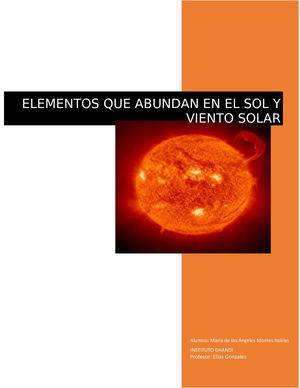 Elementos Que Abundan En El Sol Y Viento Solar