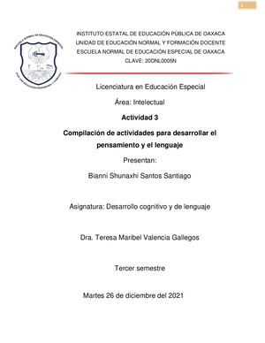 Actividades Para Desarrollar El Pensamiento Y El Lenguaje