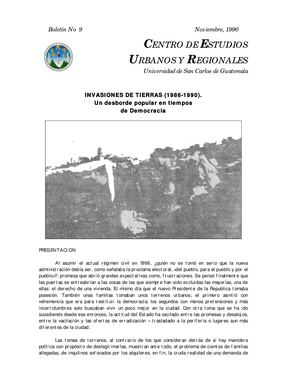 INVASIONES DE TIERRAS (1986-1990). Un desborde popular en tiempos de Democracia