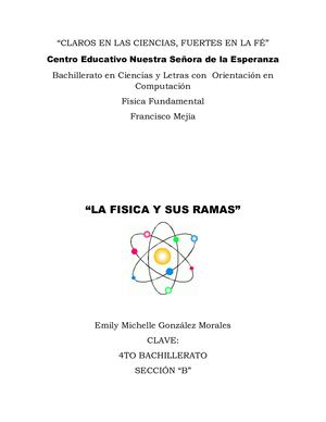 Fisica Fundamental Emily Michelle Gonzalez 4to Bachillerato
