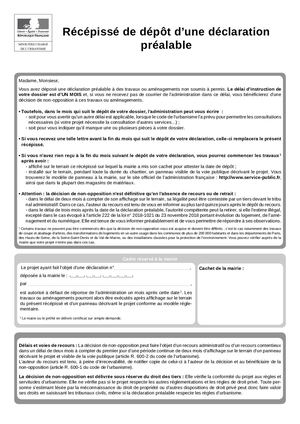 Calam o Cerfa N 13702 06 Recepisse De Depot De Declaratio Prealable