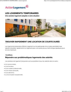 Logement Temporaire