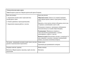 Технологическая карта.