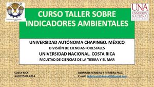 Curso Taller Sobre Indicadores Ambientales