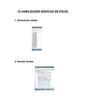 10 Habilidades Básicas De Excel