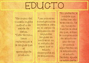 Educto (Output)