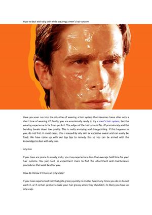 how To Deal With Oily Skin While Wearing A Men's Hair System