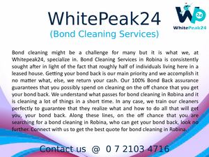 Bond Cleaning Services In Robina
