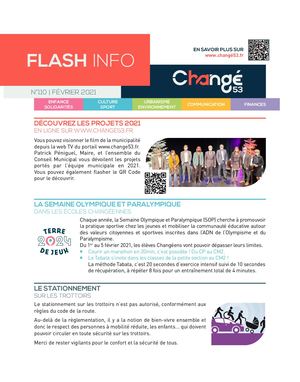 Flash Info N° 110 FEVRIER 2021