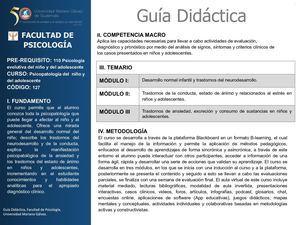 127 Psicopatología Del Niño Y Del Adolescente Pptx