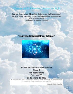 Trabajo De Conceptos Fundamentales De La Física