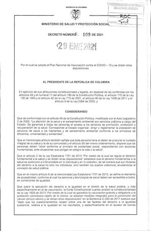 Decreto 109 29 Enero de 2021