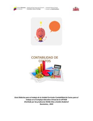 Guia De Contabilidad De Costos Noviembre 2020