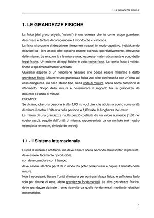 Le Grandezze Fisiche
