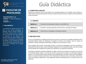 117 Psicología Del Deporte Y La Recreación