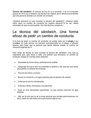 Técnica Del Sándwich