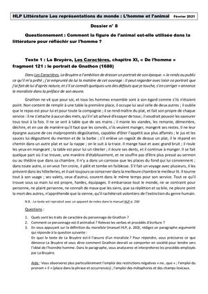 Dossier 8 Lhomme Et Lanimal