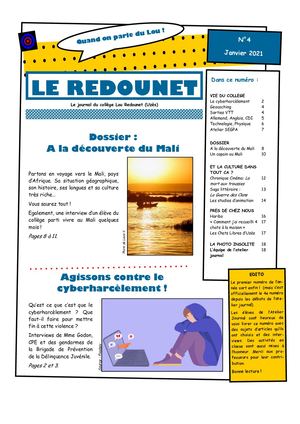 Jounal Le Redounet - Janvier 2021