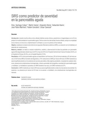 Predictor De Severidad En La Pancreatitis Aguda
