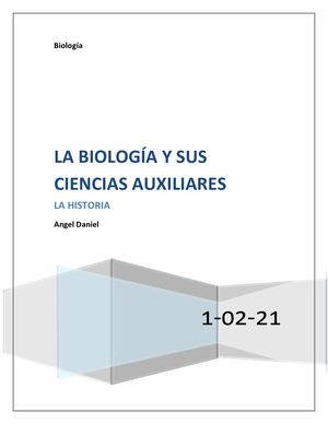 La Biología Y Sus Ciencias Auxiliares