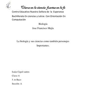 Tarea De Biologia 1