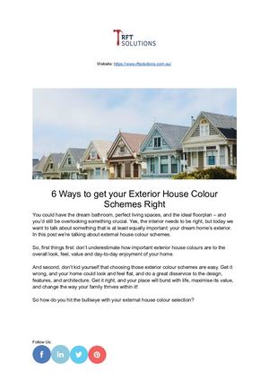 Exterior House Colours