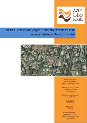 Grillons Etude Hydrogeologique Villa A