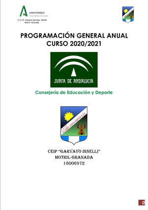 Programación General Anual 20 21