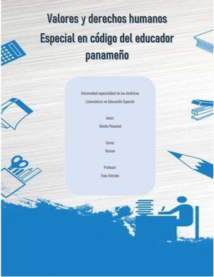 Valores y Derechos humanos especial en código del educador panameño