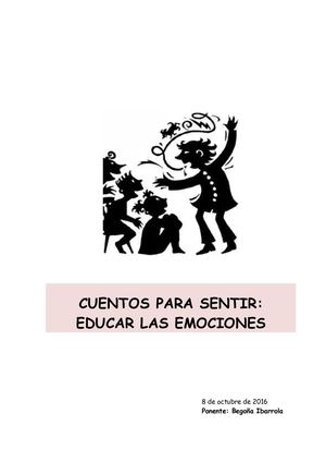 Cuentos para sentir y  educar las Emociones