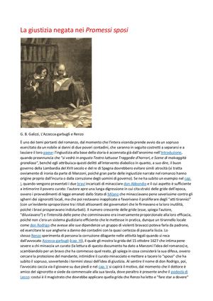 Giustizia e legalità nei Promessi sposi
