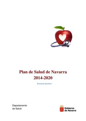 Plan De Salud De Navarra Resumen Ejecutivo