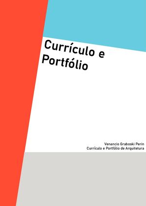 Portfólio de Arquitetura - Venancio Perin
