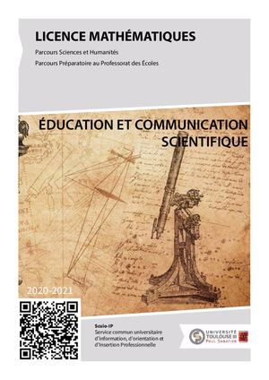 Mention Lic Maths Sc &Humanites Pppe Janv 2021 Scuio Vf
