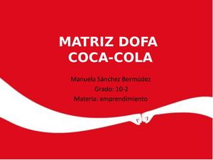 Matriz Dofa Coca Cola