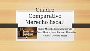 Cuadro Comparativo ‘Derecho Fiscal’