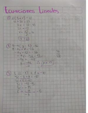 MATE TAREA ECUACIONES LINEALES EMELY SANDOVAL 5TO PMP